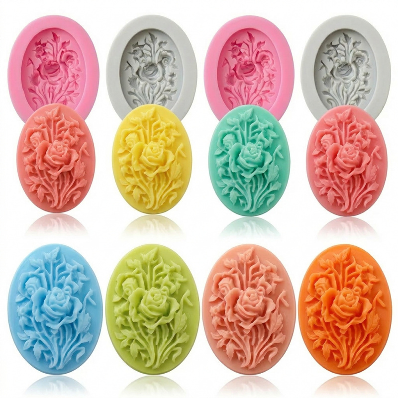 4 Silicone mold with flower sh - Soap Making Instructions ulasan dan harga